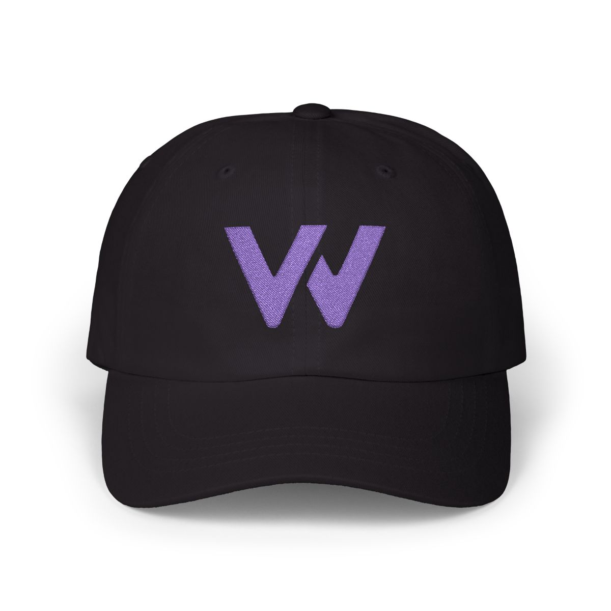 Glitter Purple W Logo Classic Dad Cap | Embroidered Baseball Hat