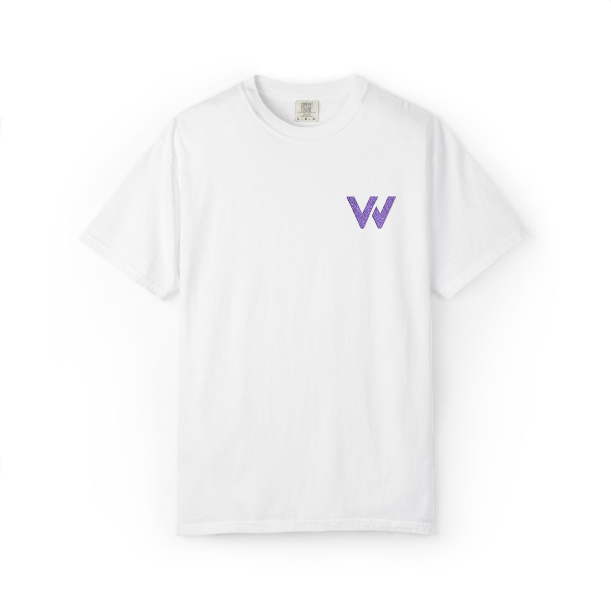 Purple W Letter Logo T-Shirt | Minimal Chest Monogram